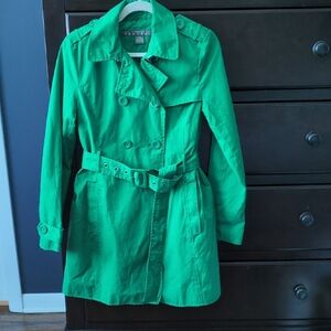 Kenneth Cole Reaction Vibrant Green Trench Jacket
